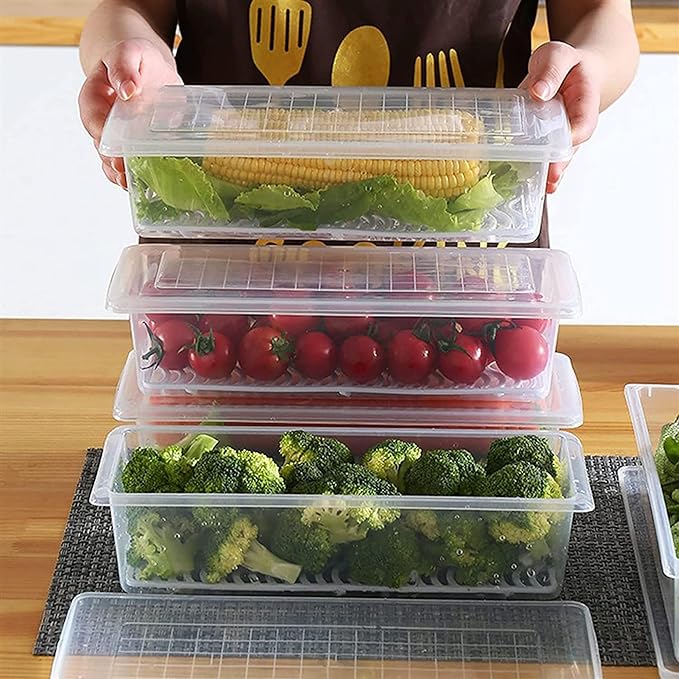 Vegetables & Fruits Freezer Storage Container (Pack Of 6Pc 1500 Ml)