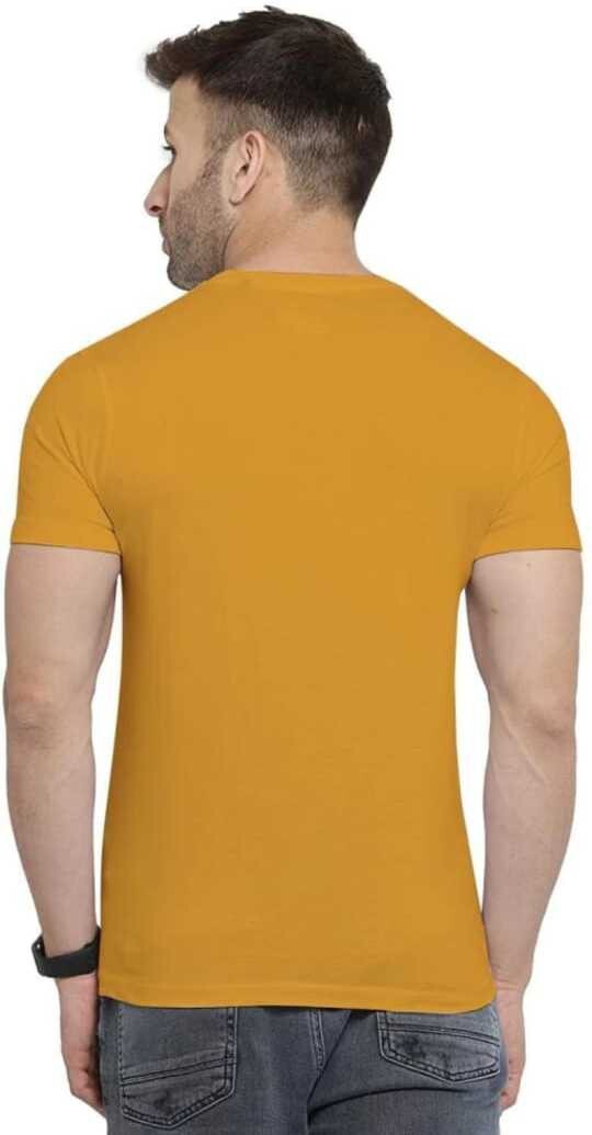 Classic Partywear Roundneck Half Sleeve Solid T-Shirt_For Summer