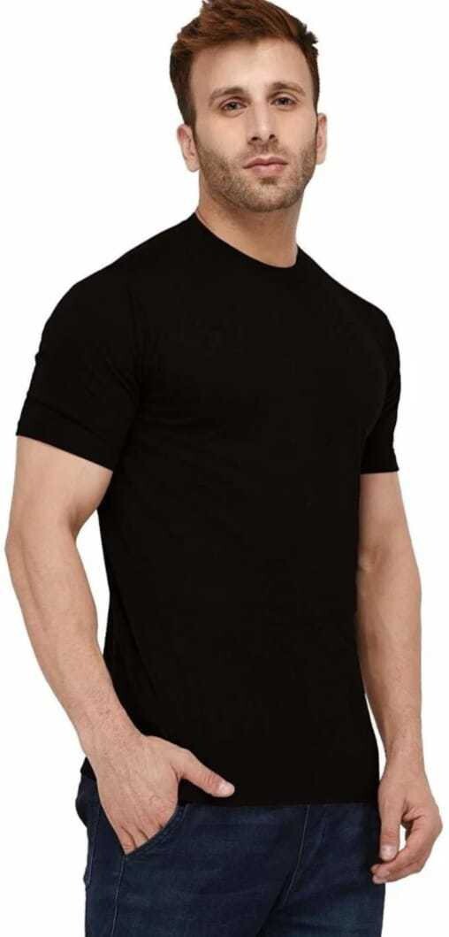 Mens Fashion Stylish Roundneck Half Sleeve Solid T-Shirt_For Summer