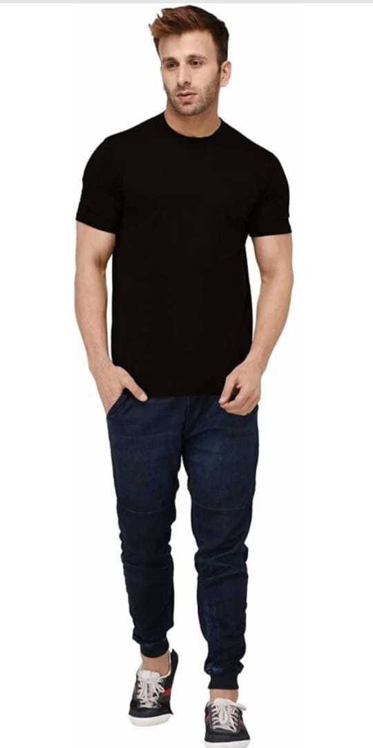 Mens Fashion Stylish Roundneck Half Sleeve Solid T-Shirt_For Summer