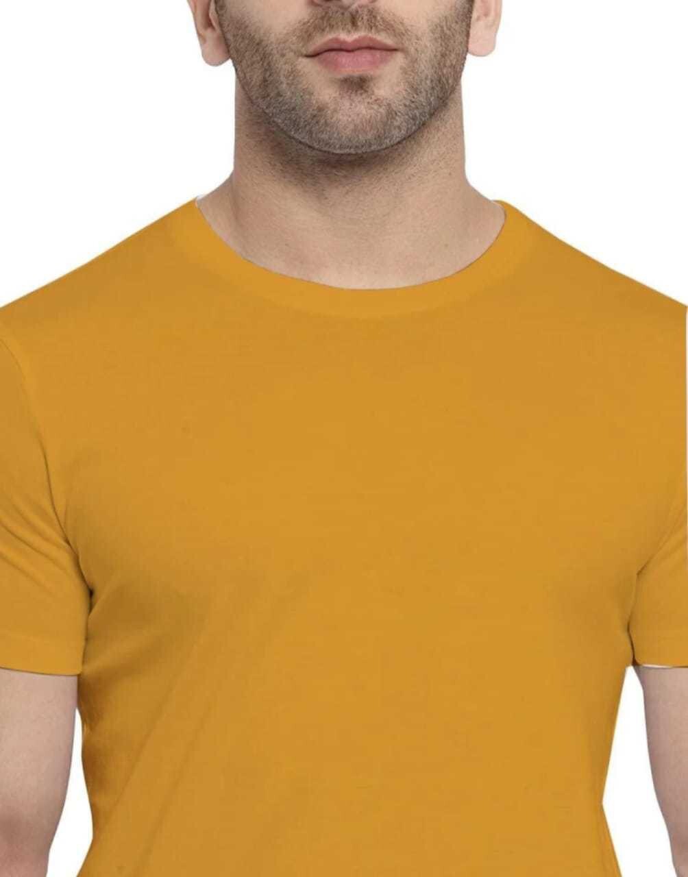 Classic Partywear Roundneck Half Sleeve Solid T-Shirt_For Summer