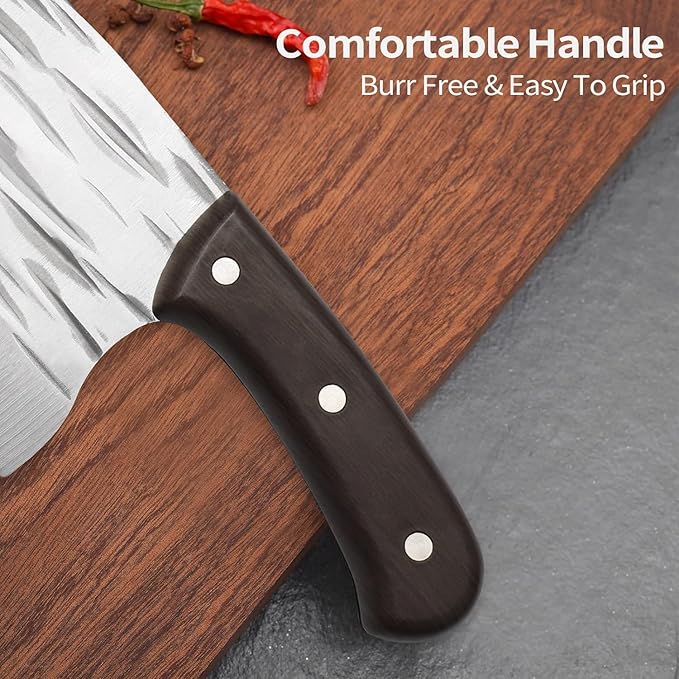 6 Inch Blade Meat Cleaver Knife Outdoor Multi-Purpose Knife Butcher Knife