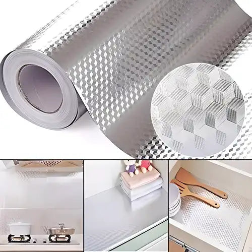 Kitchen Foil Sticker-Kitchen Backsplash Aluminum Foil Sticker ( 2 Meter, 2 Roll)