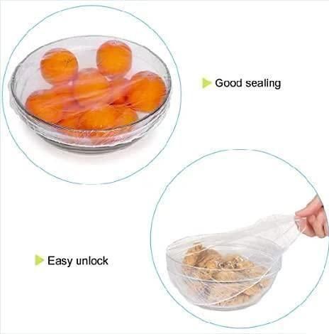 Plastic Bags - Reusable Elastic Food Storage Plastic Covers (Pack of 2)