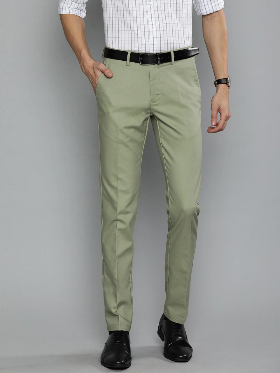 Stretchable Lycra Solid Slim Fit Mens Formal Trouser