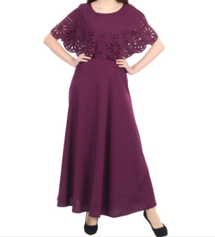 Women Solid Maroon Maxi Dress