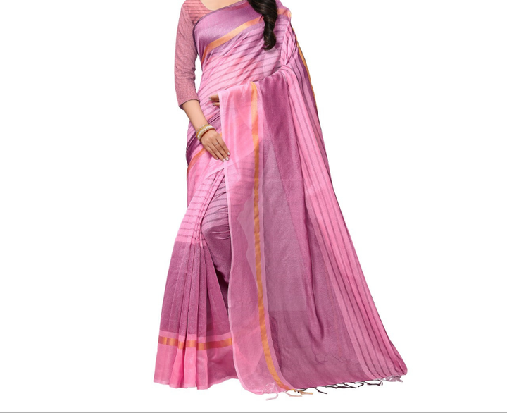 Women Designer Saree (Peach, 6.3 m)