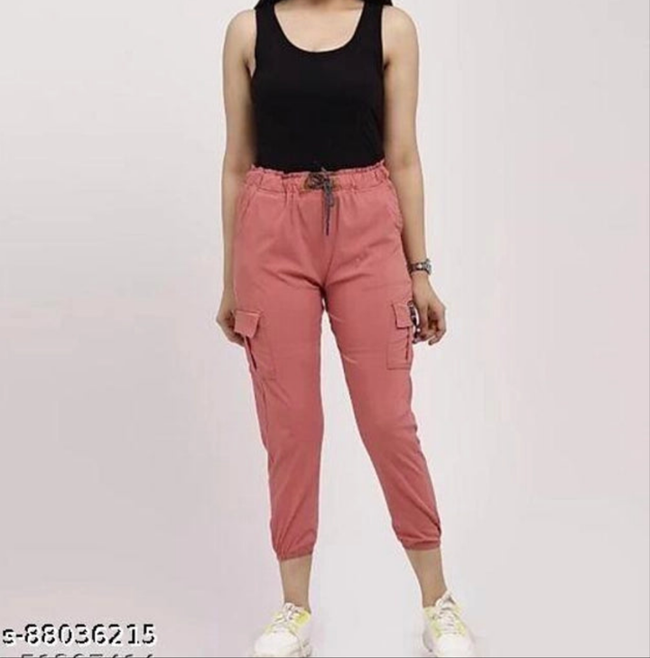 Cotton Trouser for Women (Pink, 28)