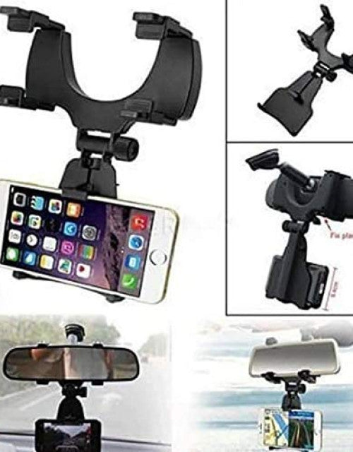 Car Rearview Mirror Holder Phone Bracket Car Dashboard Phone 360 Rotation for Cell Phone Holder