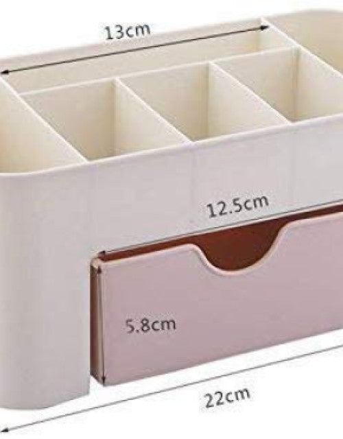 Cosmetic Storage Box Multi Functional Desktop Tidy Organiser Holder with Drawer