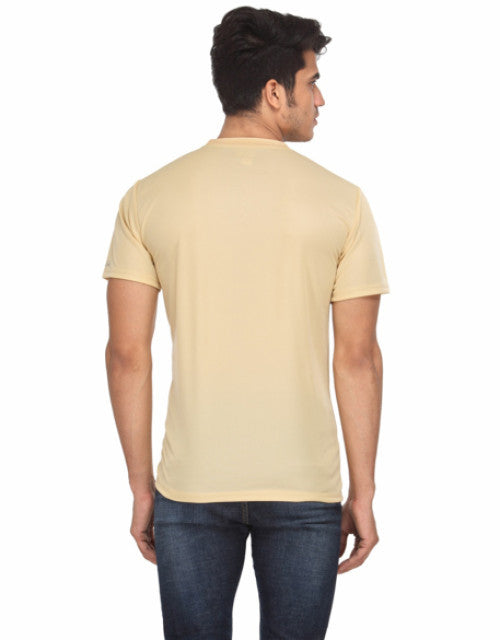 BEIGE ROUND NECK DRI-FIT TSHIRT