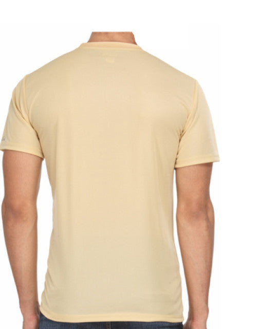 BEIGE ROUND NECK DRI-FIT TSHIRT