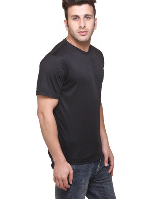 BLACK ROUND NECK DRI-FIT TSHIRT