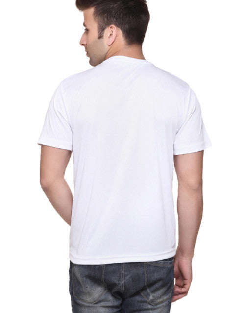 WHITE ROUND NECK DRI-FIT TSHIRT