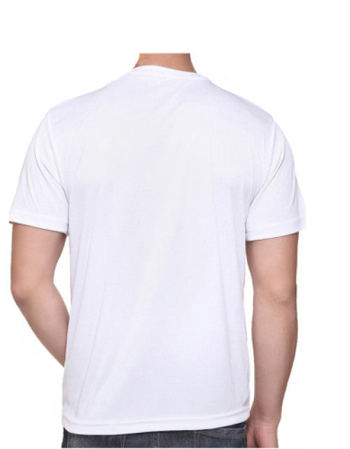 WHITE ROUND NECK DRI-FIT TSHIRT