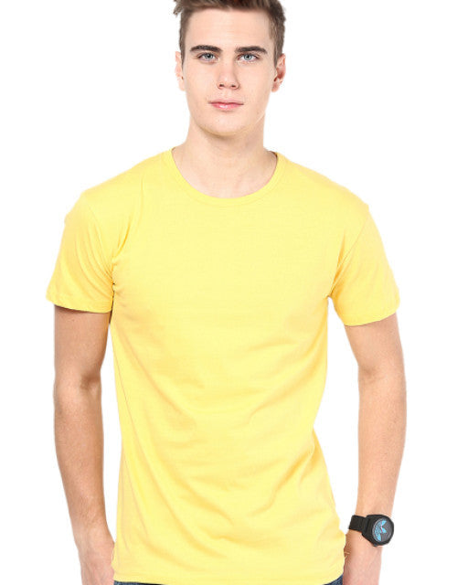 YELLOW ROUND NECK DRI-FIT TSHIRT