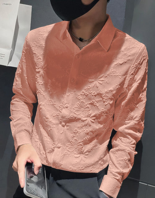 Men Regular Fit Solid Spread Collar Casual Shirt