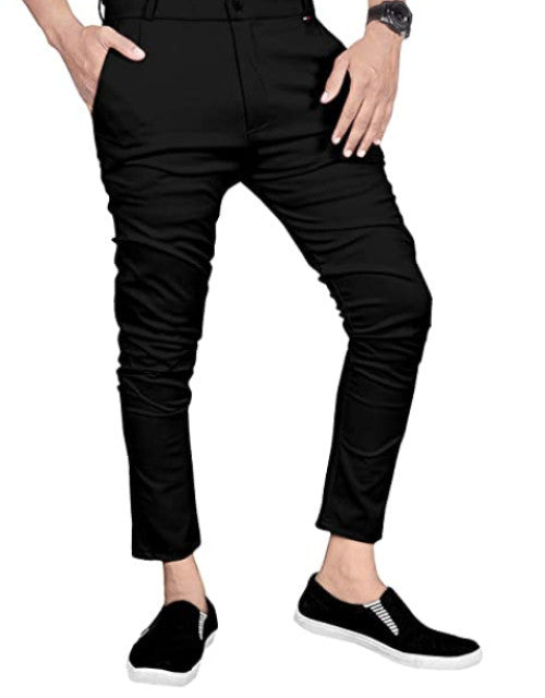 Men's Lycra Cotton Regular Fit Pant