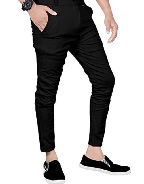 Men's Lycra Cotton Regular Fit Pant