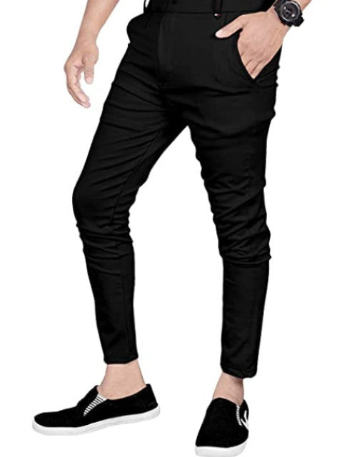 Men's Lycra Cotton Regular Fit Pant