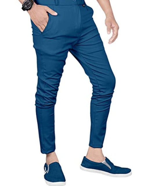 Men's Lycra Cotton Regular Fit Pant