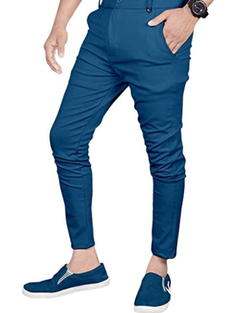 Men's Lycra Cotton Regular Fit Pant