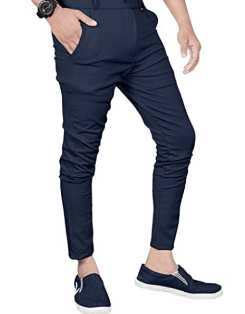 Men's Lycra Cotton Regular Fit Pant