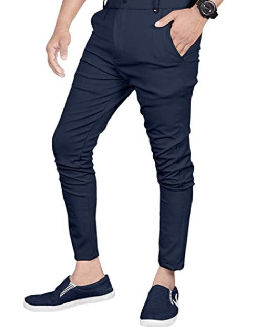 Men's Lycra Cotton Regular Fit Pant