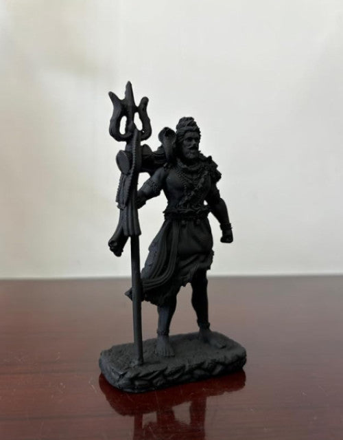 Shiva Idol for Car Dashboard - Invoke Serenity and Protection Decorative Showpiece - 16 cm